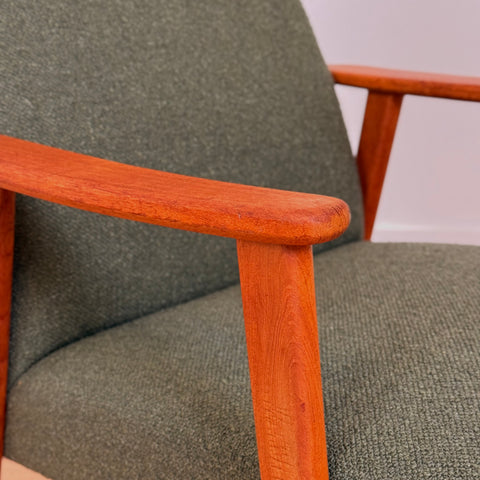 Swedish armchair in solid teak