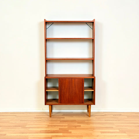Swedish bookshelf in teak & beech