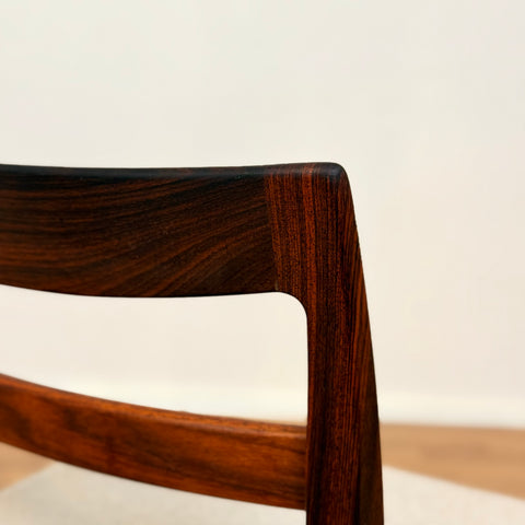 Swedish dining chairs in Santos rosewood by Troeds