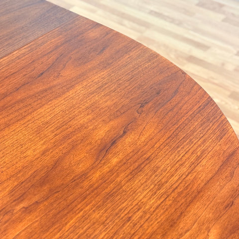 Swedish oval dining table in walnut by Skaraborgs Mobelindustri in Tibro