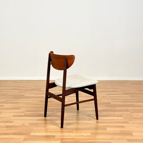 Danish dining chairs in teak & walnut
