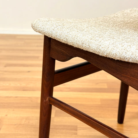 Danish dining chairs in teak & walnut