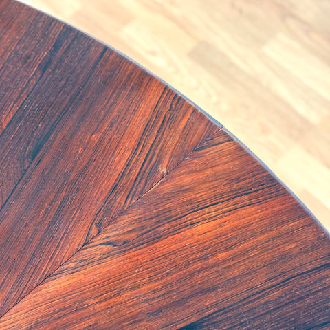 Danish round dining table in Santos rosewood