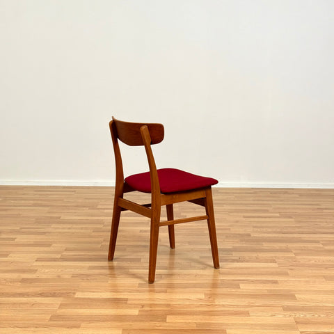 Danish set of 6 dining chairs in teak & beech by Findahl