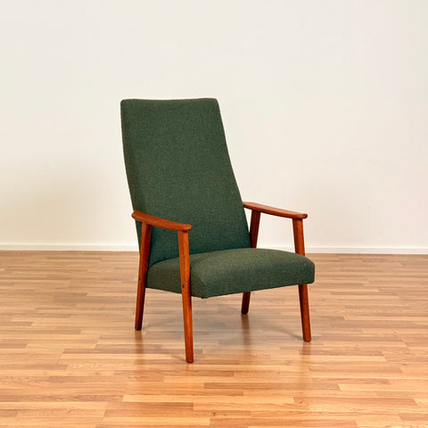 Swedish armchair in solid teak