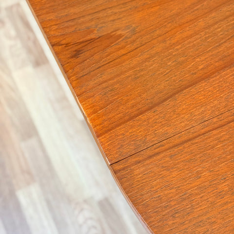 Swedish small round dining table in teak