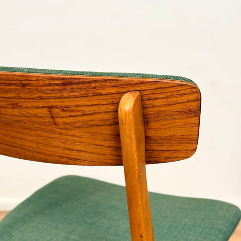 Set of 4 dining chairs in beech & teak, Farstrup, Denmark