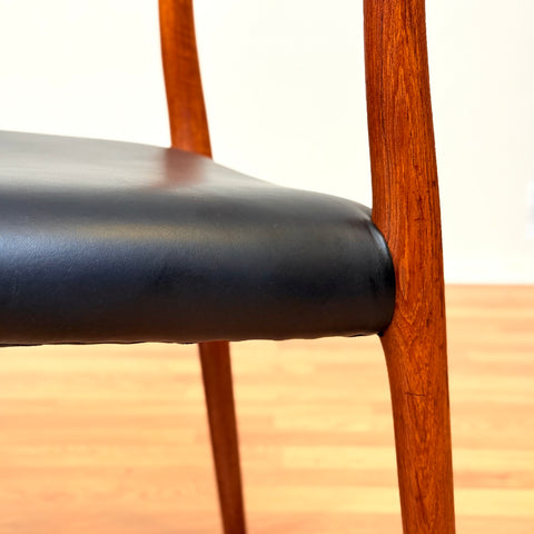 Danish dining chairs in solid teak by Niels Otto Møller, model 77