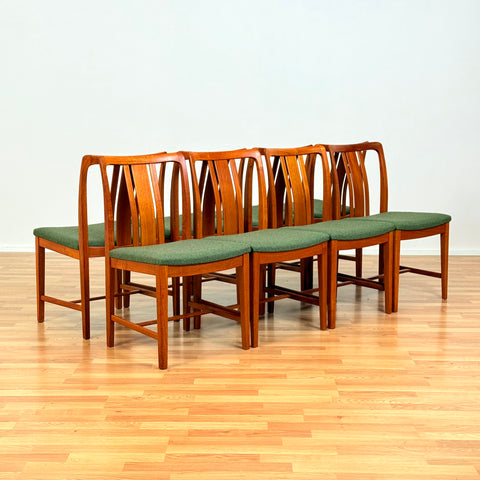 Swedish dining chairs in teak by AB Linde Nilsson, Lammhult