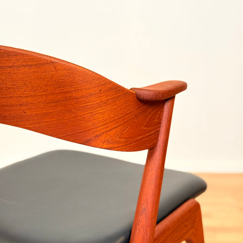 Danish set of 6 dining chairs in teak by Kai Kristiansen