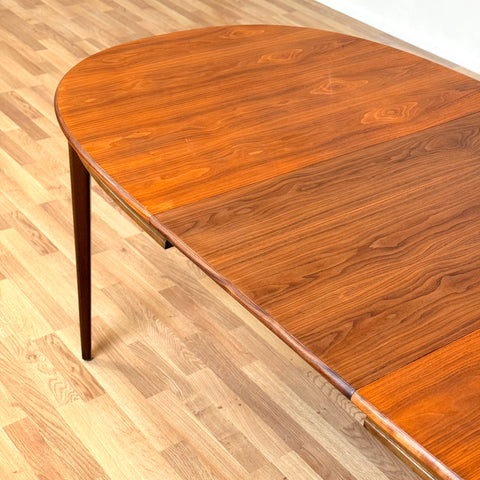 Swedish oval dining table in walnut by Svante Skogh