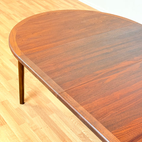 Swedish round dining table in teak