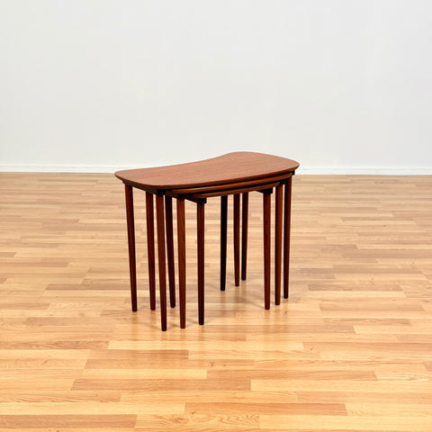 Danish set of nest of tables in teak