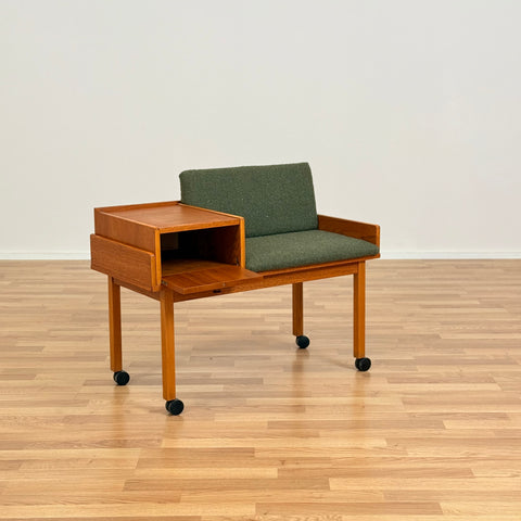 Hall bench in teak, 1950s-60s, Sweden