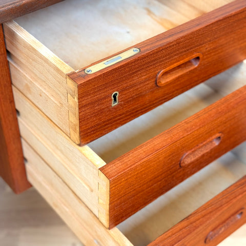 Danish writing desk in teak, 1950s-60s
