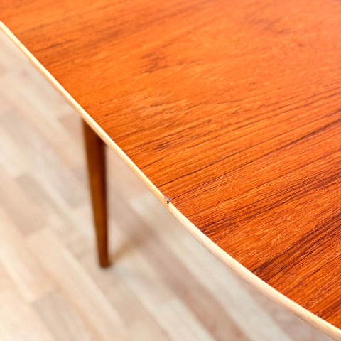 Swedish round dining table in teak