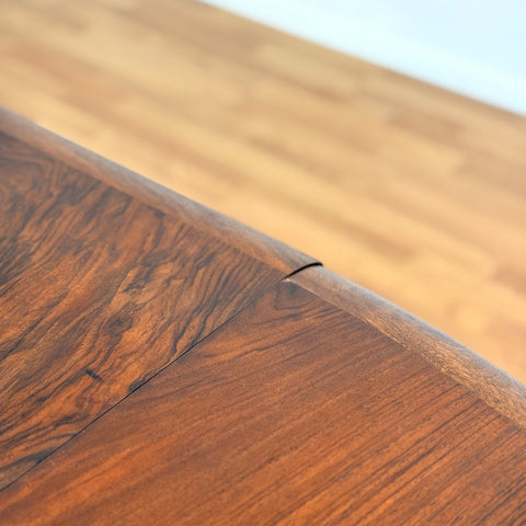 Danish round dining table in walnut