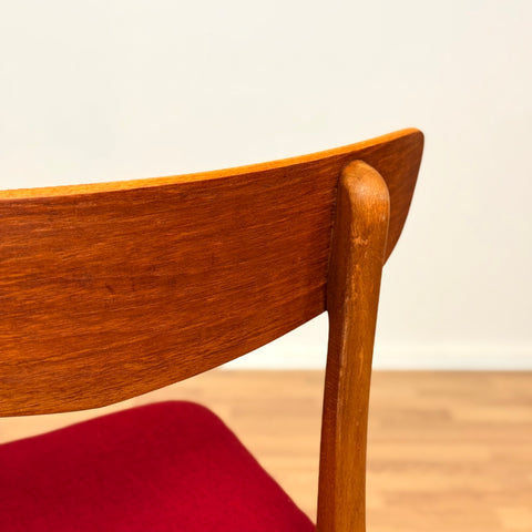 Danish set of 6 dining chairs in teak & beech by Findahl