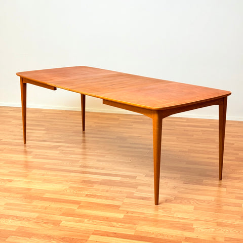 Swedish dining table in teak & oak