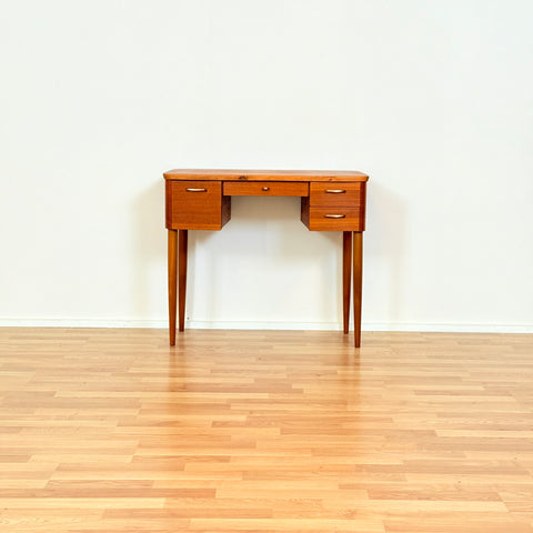 Swedish desk in teak & beech by Fröseke AB Nybrofabriken, model 'Finess'