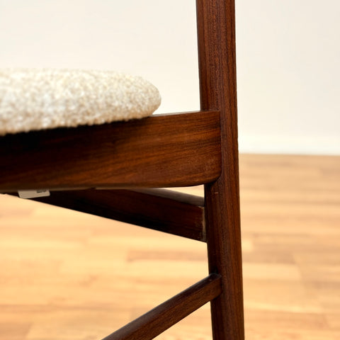 Danish dining chairs in teak & walnut