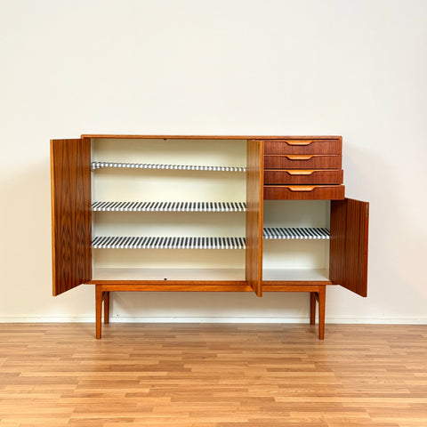 Swedish highboard in teak by Bertil Fridhagen for Bodafors