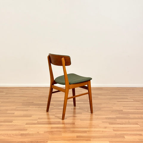 Set of 4 dining chairs in beech & teak, Farstrup, Denmark