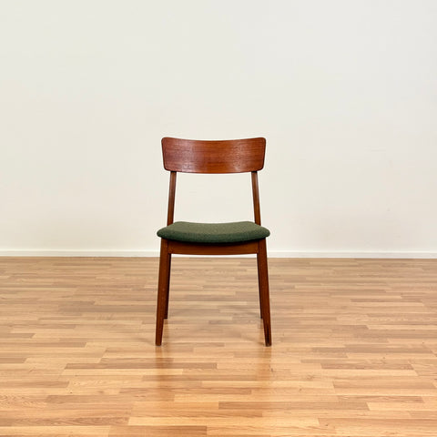 Set of 8 dining chairs in teak & beech, 1950s-60s, Denmark