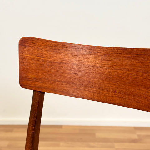 Set of 8 dining chairs in teak & beech, 1950s-60s, Denmark