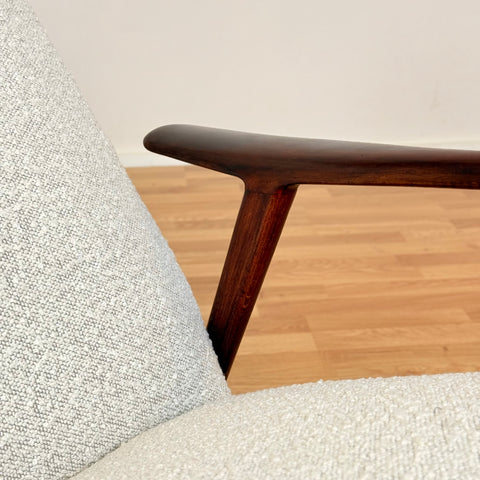 Swedish armchair in solid beech wood by Alf Svensson, model "Kontur"