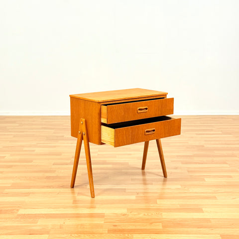 Swedish small side table in oak