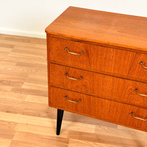 Chest of drawers in teak, 1950s-60s, Denmark