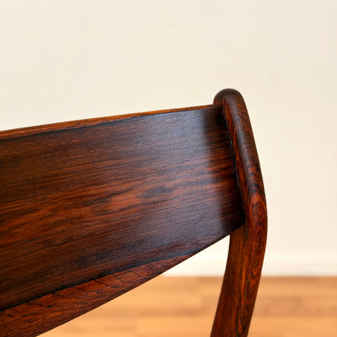 Danish set of 2 dining chairs in Santos rosewood by P. E. Jorgensen