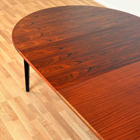 Round dining table in Santos rosewood by Omann Jun, 1950s-60s, Denmark