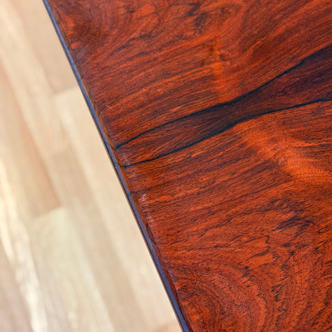 Danish large round dining table in Santos rosewood by Oman Junn