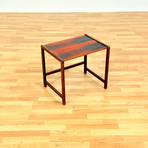 Danish side table in Santos rosewood
