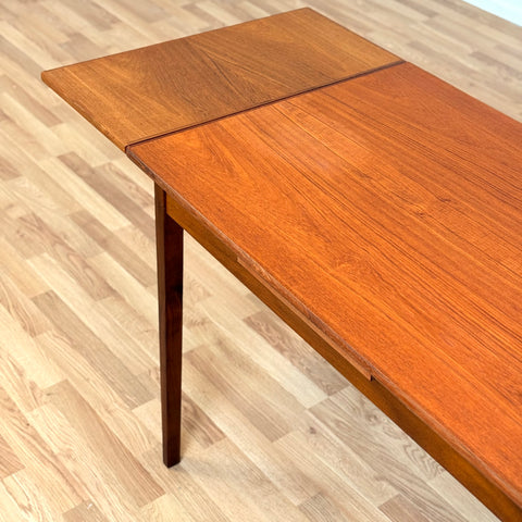 Small danish rectangular dining table in teak