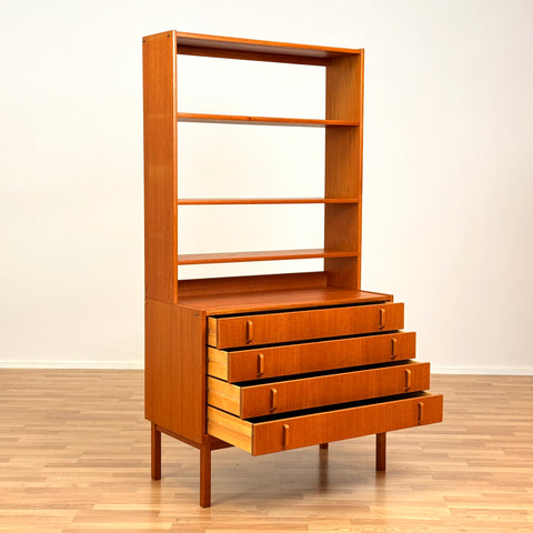 Swedish bookshelf in teak by Bertil Fridhagen for Bodafors