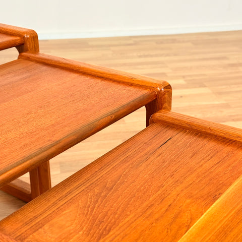 Danish set of nest of tables in teak