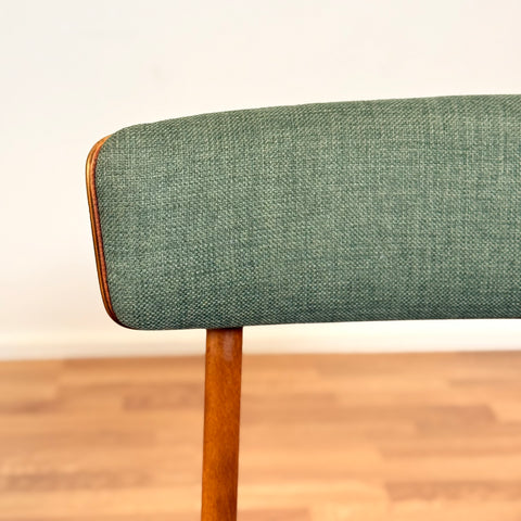 Set of 4 dining chairs in beech & teak, Farstrup, Denmark