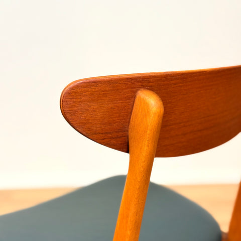 Danish dining chairs in teak & beech model 210 by Farstrup