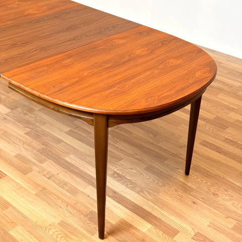 Swedish oval dining table in walnut by Svante Skogh
