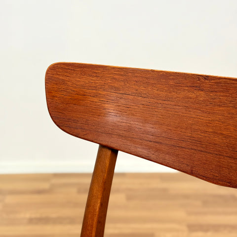 Danish set of 6 dining chairs in teak & beech by Findahl