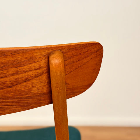Danish set of 4 dining chairs in teak & beech by Findahl