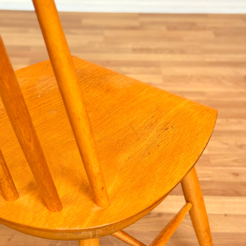 Set of 2 dining chairs model in oak & beech, 1950s-60s, Sweden