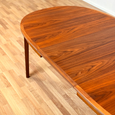 Swedish oval dining table in walnut