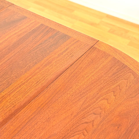 Swedish round dining table in teak