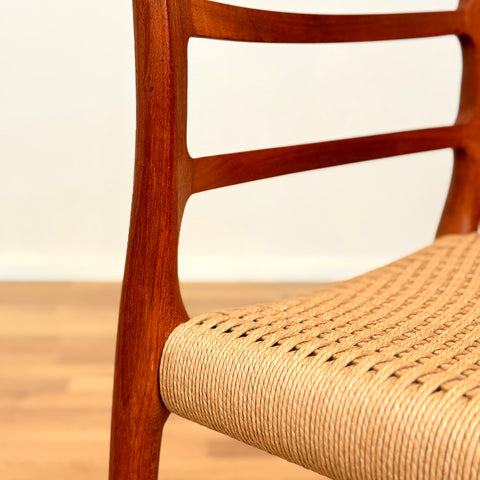 Danish dining chairs in teak by Niels O. Moller