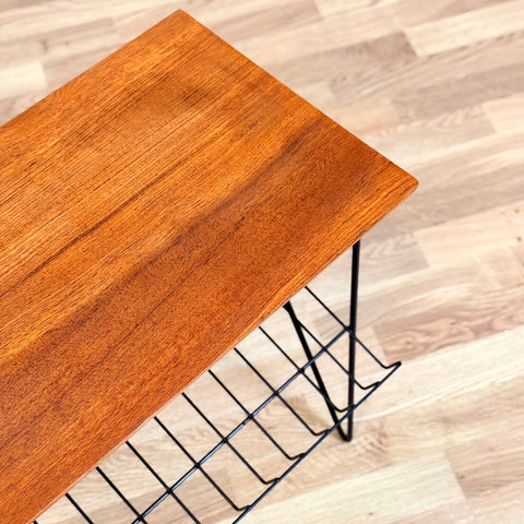 Swedish side table in teak