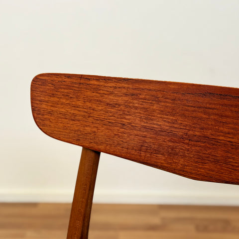 Danish set of 4 dining chairs in teak & beech by Findahl